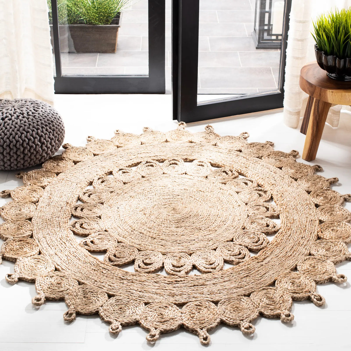 Safavieh Natural Fiber 3'-0" x 3'-0" Rug in Natural