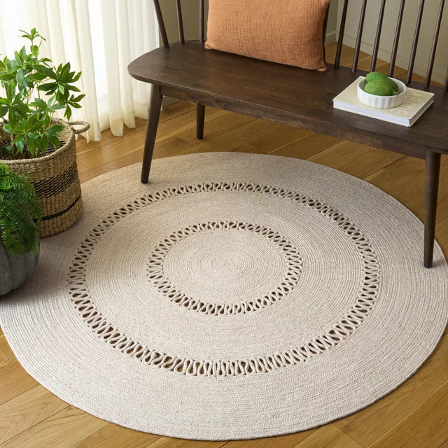 Safavieh Braided 5'-0" x 5'-0" Rug in Beige