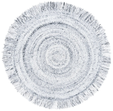 Safavieh Braided 3'-0" x 3'-0" Rug in Light Grey