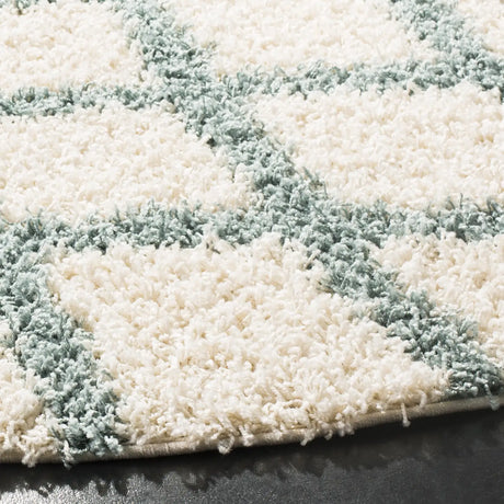 Safavieh Sgd-Dallas Shag 6'-0" x 6'-0" Rug in Ivory / Seafoam