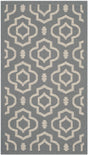 Safavieh Courtyard 2'-0" x 3'-7" Rug in Anthracite / Beige