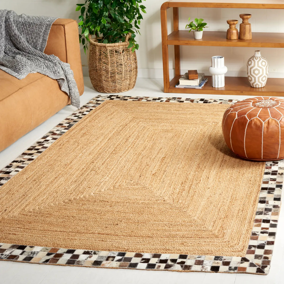 Safavieh Natural Fiber 5'-0" x 8'-0" Rug in Natural / Grey
