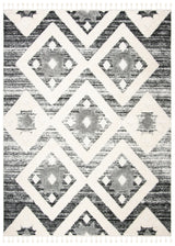 Safavieh Moroccan Tassel Shag 10'-0" x 14'-0" Rug in Grey / Ivory