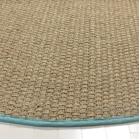 Safavieh Natural Fiber 6'-0" x 6'-0" Rug in Natural / Teal