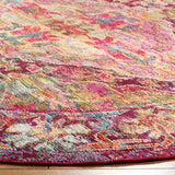 Safavieh Crystal 7'-0" x 7'-0" Rug in Fuchsia / Light Blue