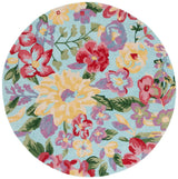 Safavieh Easy Care 6'-0" x 6'-0" Rug in Blue / Pink
