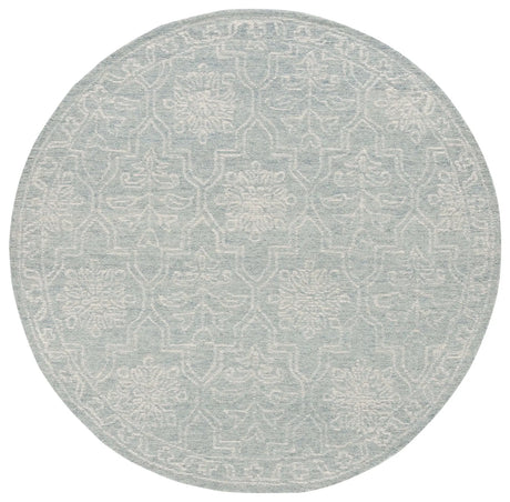 Safavieh Micro-Loop 6'-0" x 6'-0" Rug in Light Grey / Ivory
