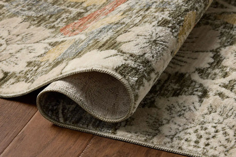 Loloi Eileen ELE-03 Transitional Power Loomed Olive, Multi Rug - pile height