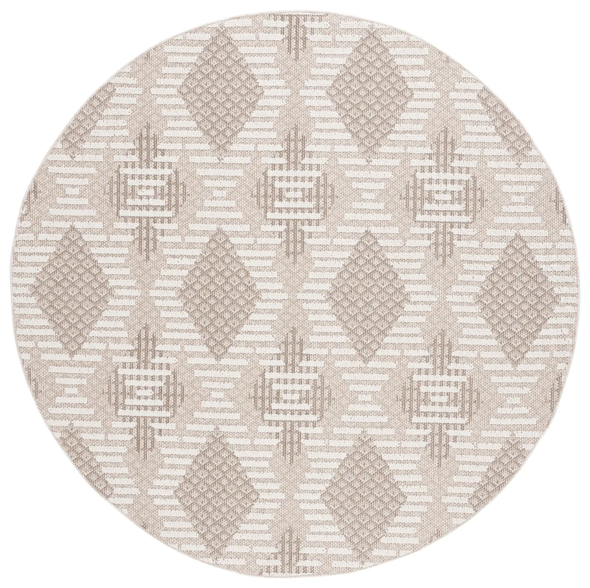 Safavieh Global 6'-7" x 6'-7" Rug in Beige / Ivory