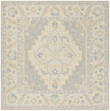 Safavieh Micro-Loop 5'-0" x 5'-0" Rug in Beige / Grey