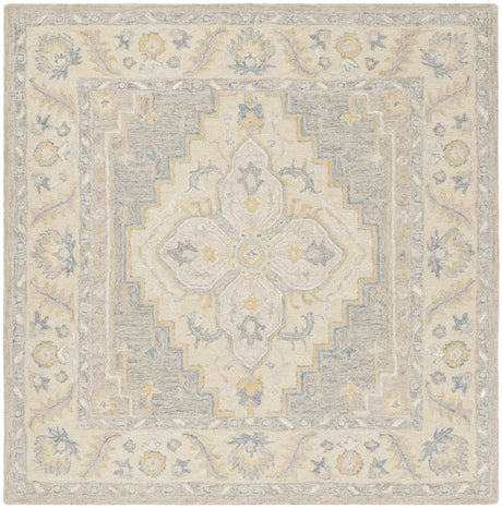 Safavieh Micro-Loop 5'-0" x 5'-0" Rug in Beige / Grey
