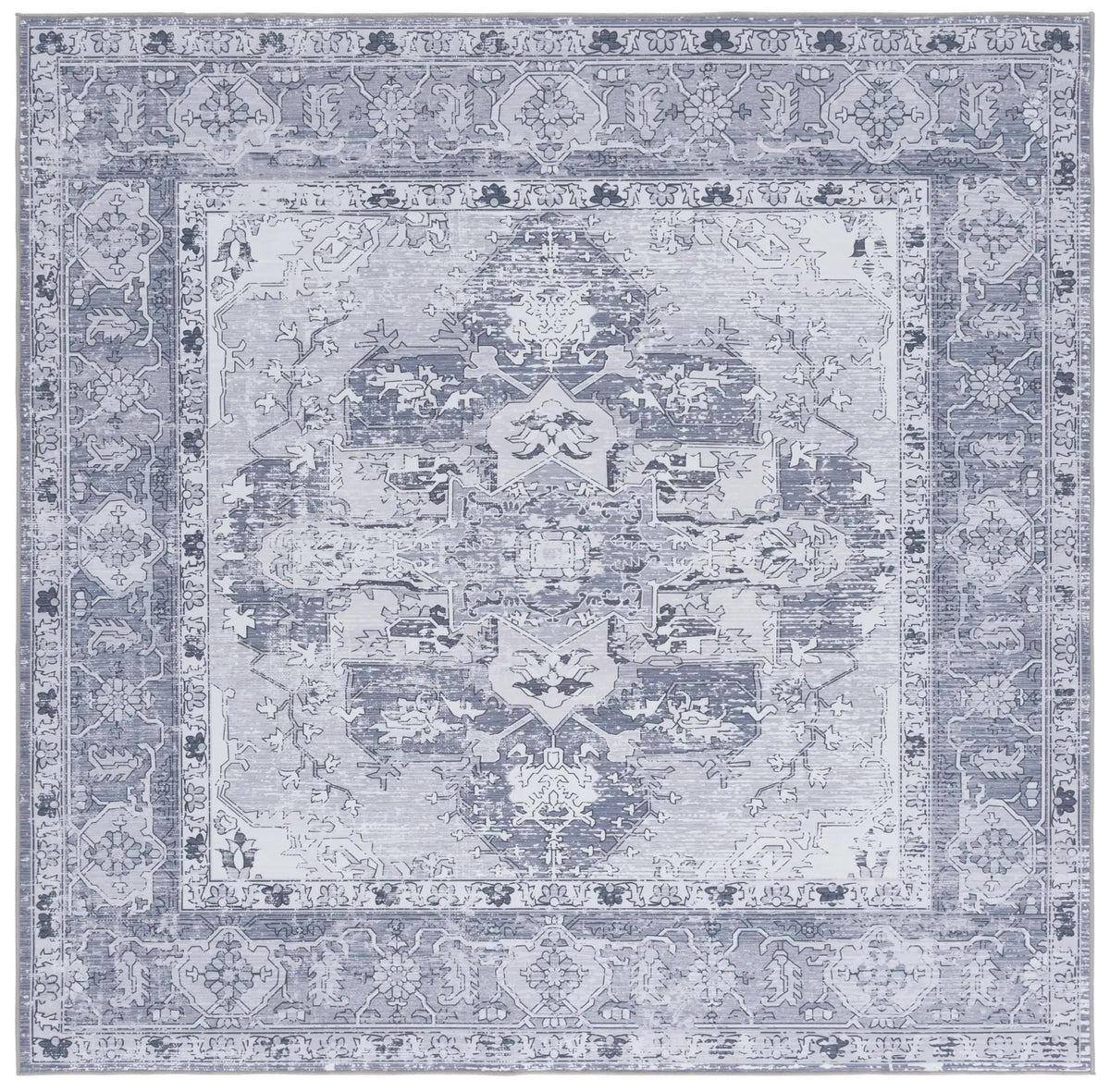 Safavieh Tucson 6'-0" x 6'-0" Rug in Dark Grey / Light Grey