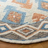 Safavieh Micro-Loop 5'-0" x 5'-0" Rug in Blue / Beige