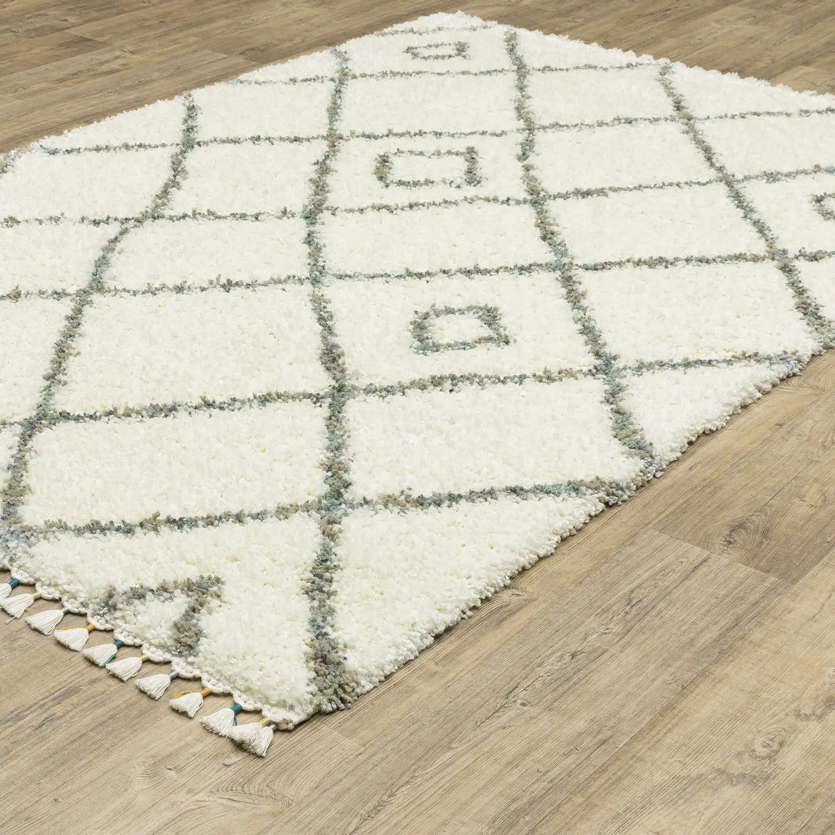 Oriental Weavers Sphinx Axis Ax03A Ivory/ Multi Rug - angle detail