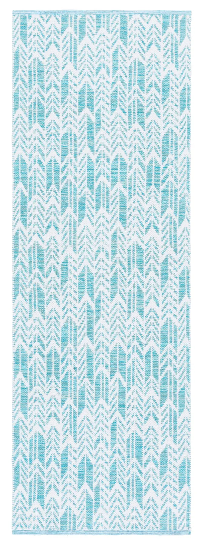 Safavieh Montauk 2'-3" x 7'-0" Rug in Aqua / Ivory