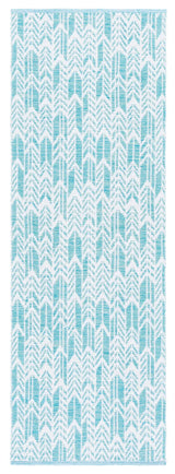 Safavieh Montauk 2'-3" x 7'-0" Rug in Aqua / Ivory