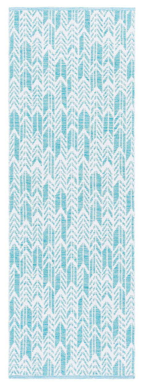 Safavieh Montauk 2'-3" x 7'-0" Rug in Aqua / Ivory