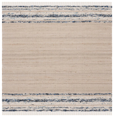 Safavieh Natura 6'-0" x 6'-0" Rug in Natural / Navy