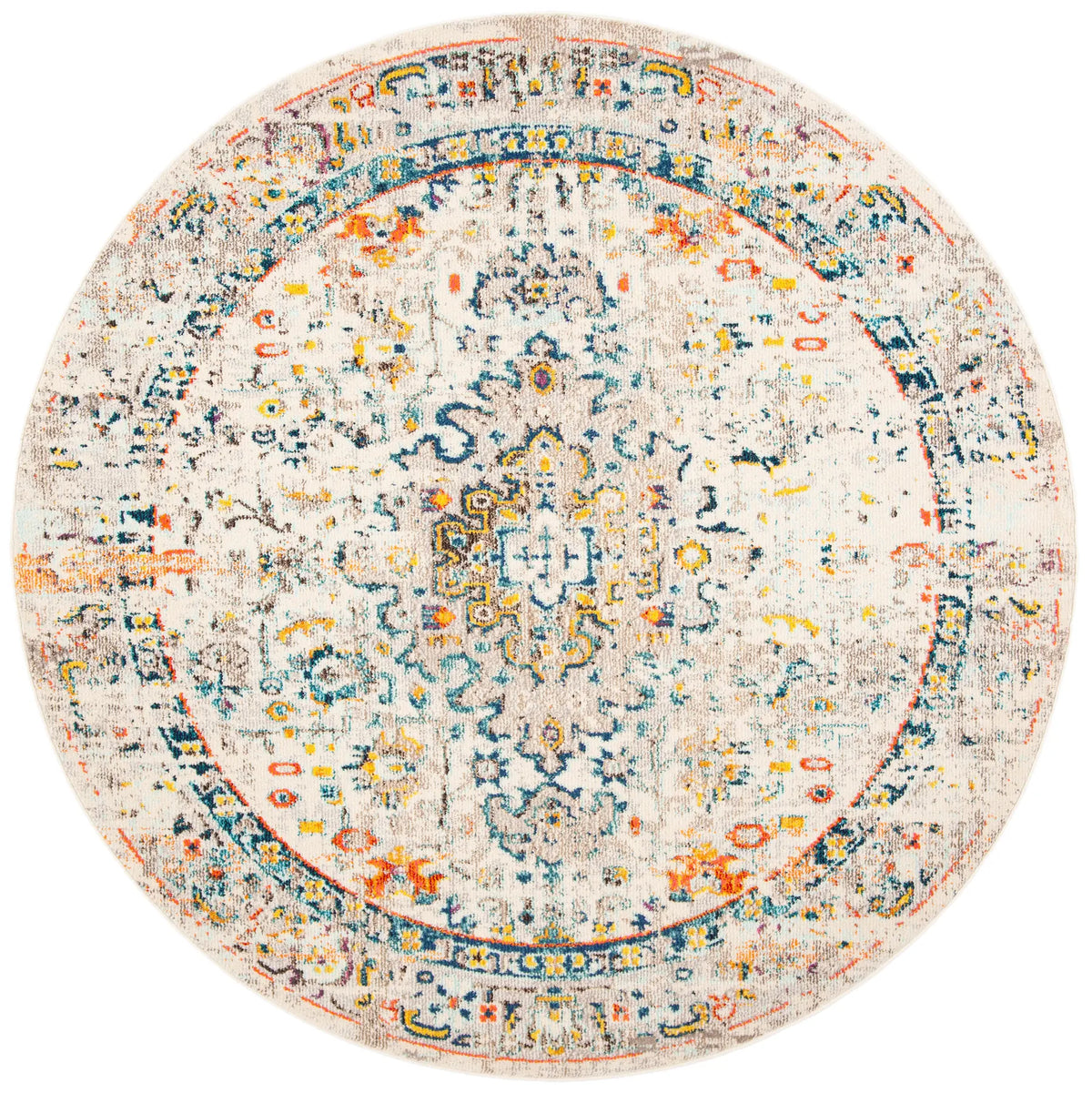 Safavieh Madison 5'-0" x 5'-0" Rug in Cream / Blue