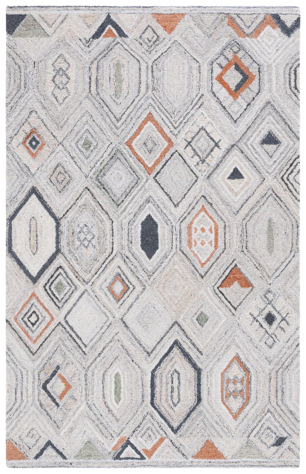 Safavieh Marquee 4'-0" x 6'-0" Rug in Rust / Grey