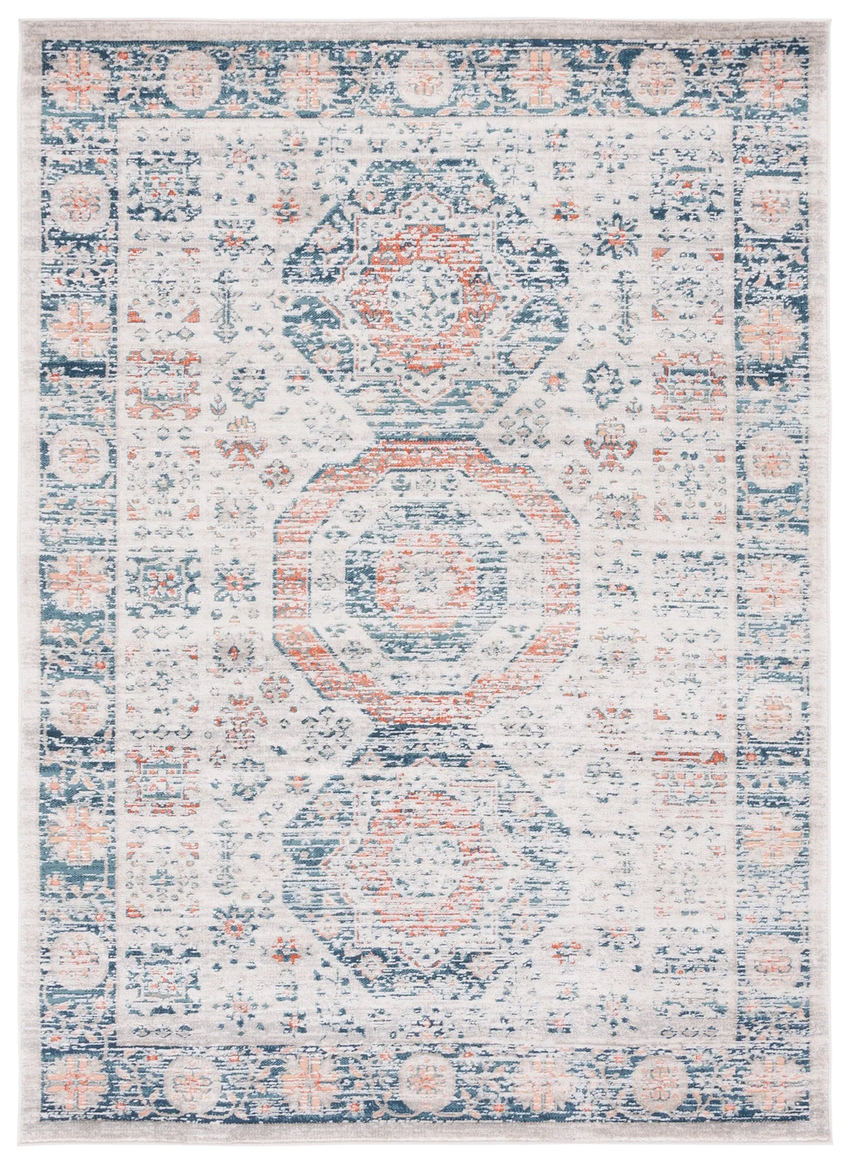 Safavieh Madison 800 4'-5" x 6'-5" Rug in Beige / Blue