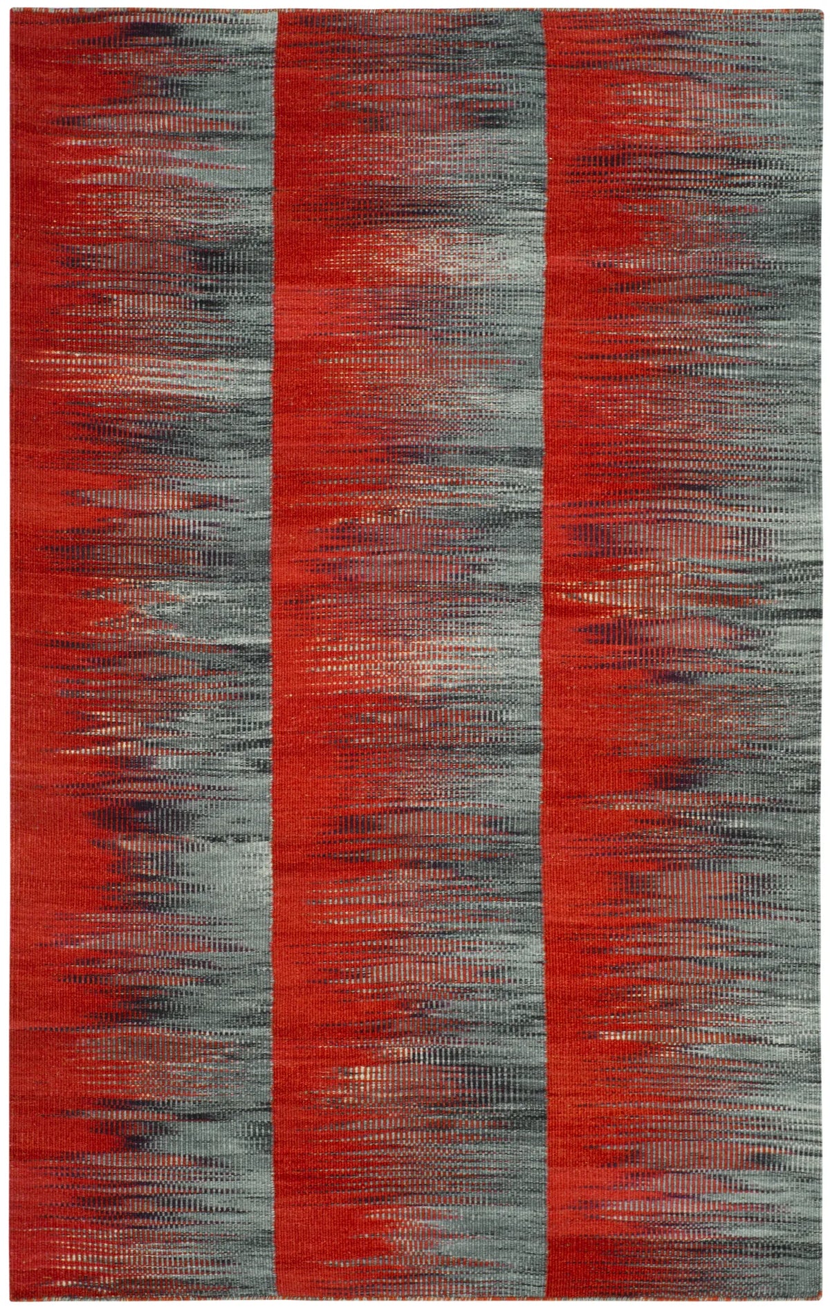 Safavieh Kilim 4'-0" x 6'-0" Rug in Red / Charcoal