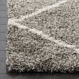 Safavieh Hudson Shag 6'-0" x 9'-0" Rug in Grey / Ivory