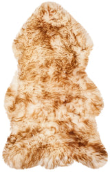 Safavieh Sheep Skin 2'-0" x 3'-0" Rug in Off White / Coco Brown