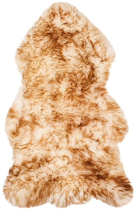 Safavieh Sheep Skin 2'-0" x 3'-0" Rug in Off White / Coco Brown