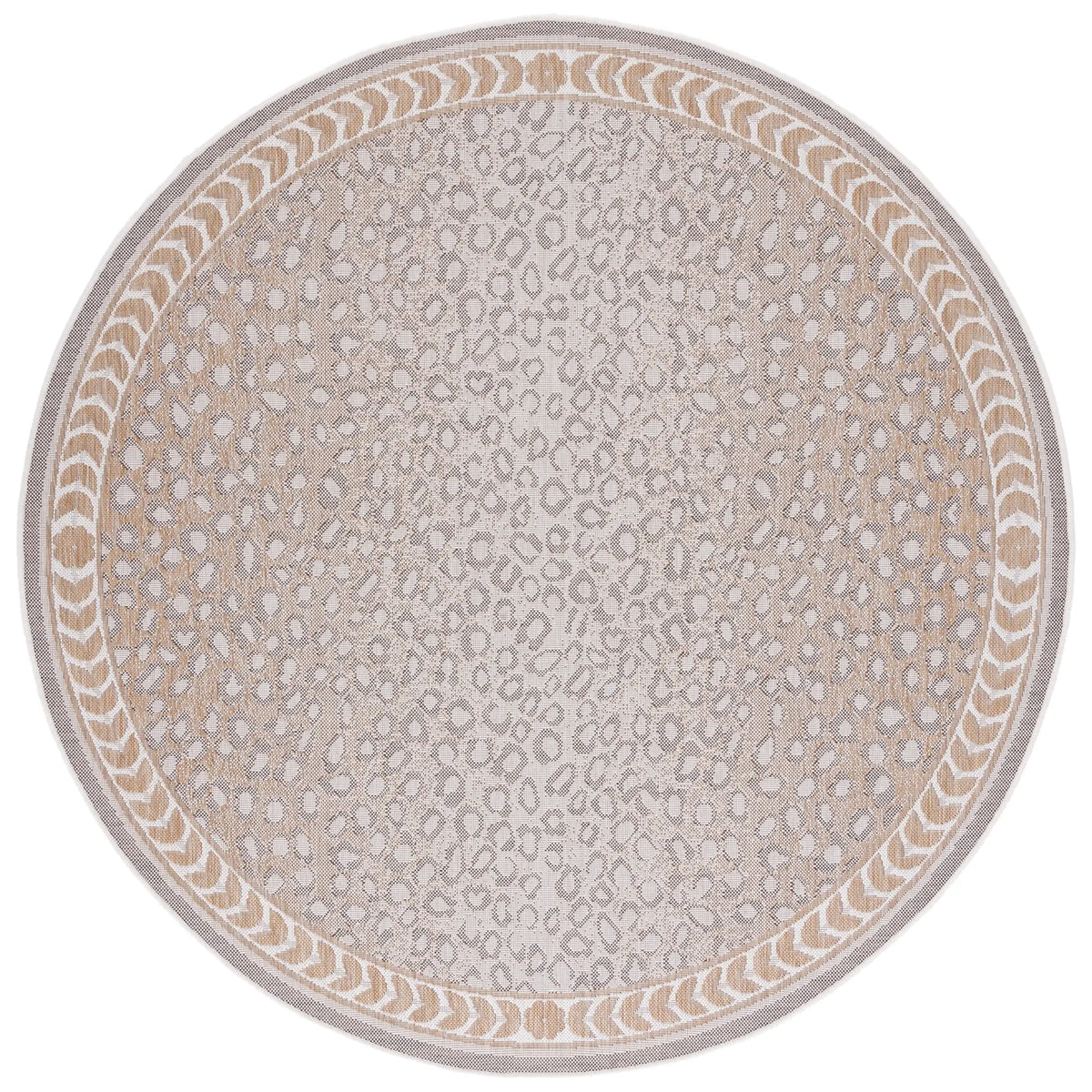 Safavieh Courtyard 5'-3" x 5'-3" Rug in Beige / Gold