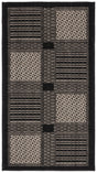 Safavieh Courtyard 2'-0" x 3'-7" Rug in Black / Sand