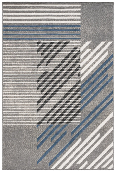 Safavieh Pyramid 4'-5" x 6'-5" Rug in Grey / Blue Ivory