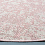Safavieh Courtyard 6'-7" x 6'-7" Rug in Pink / Ivory