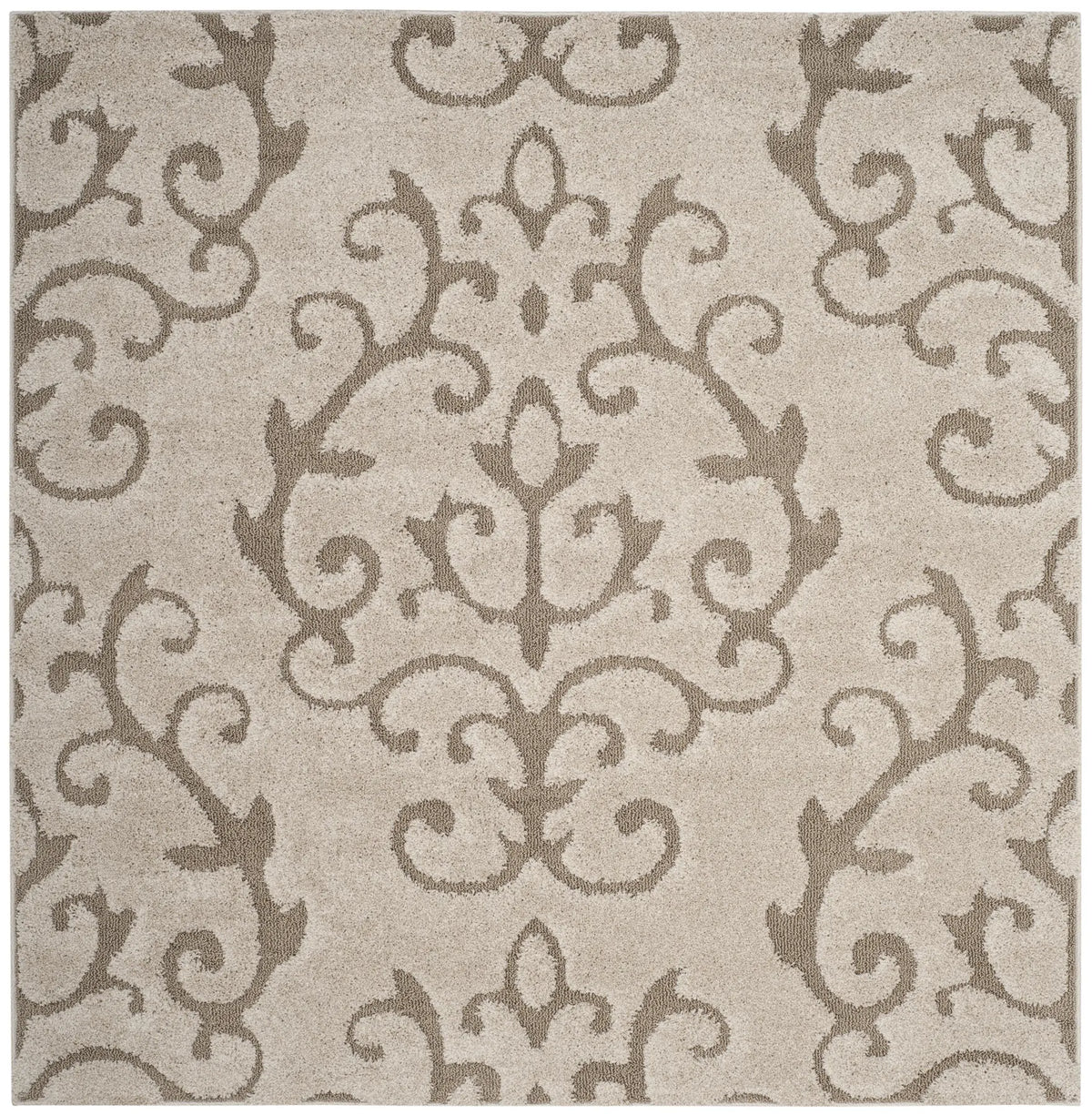 Safavieh Florida Shag 6'-7" x 6'-7" Rug in Cream / Beige