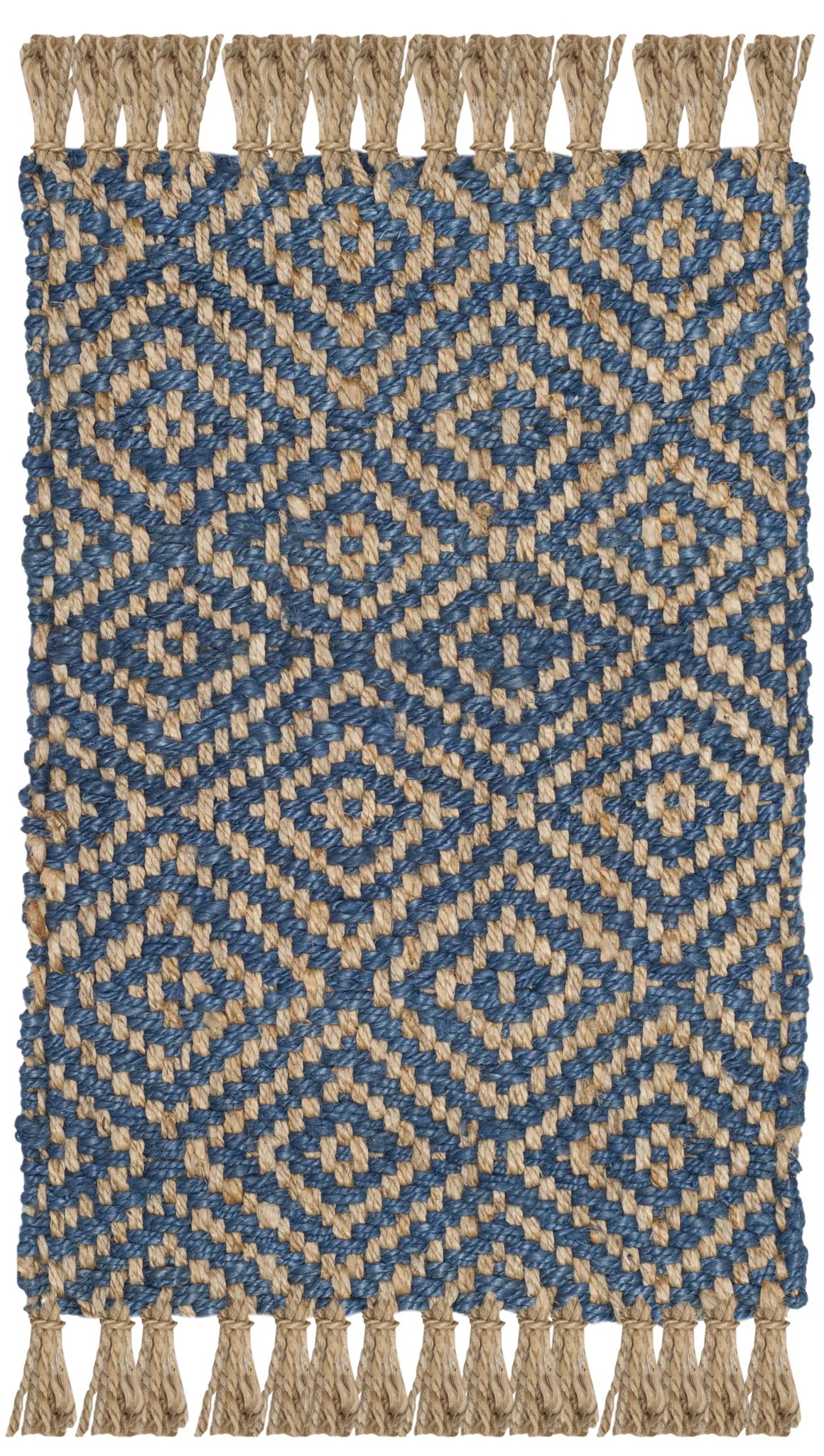 Safavieh Natural Fiber 2'-0" x 3'-0" Rug in Tropical Blue / Natural