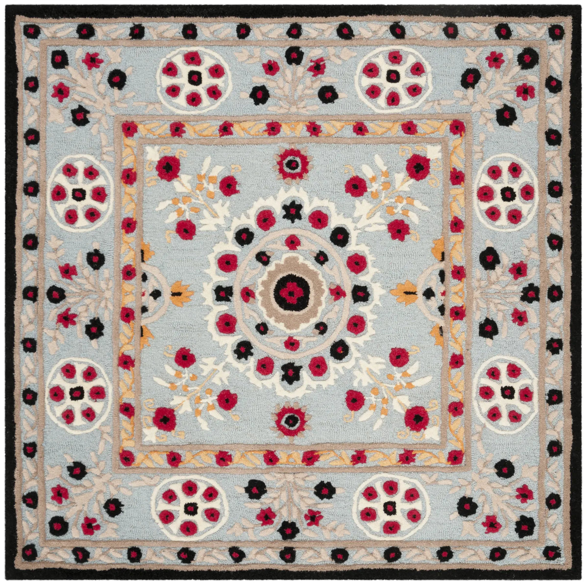 Safavieh Bellagio 5'-0" x 5'-0" Rug in Light Blue / Black