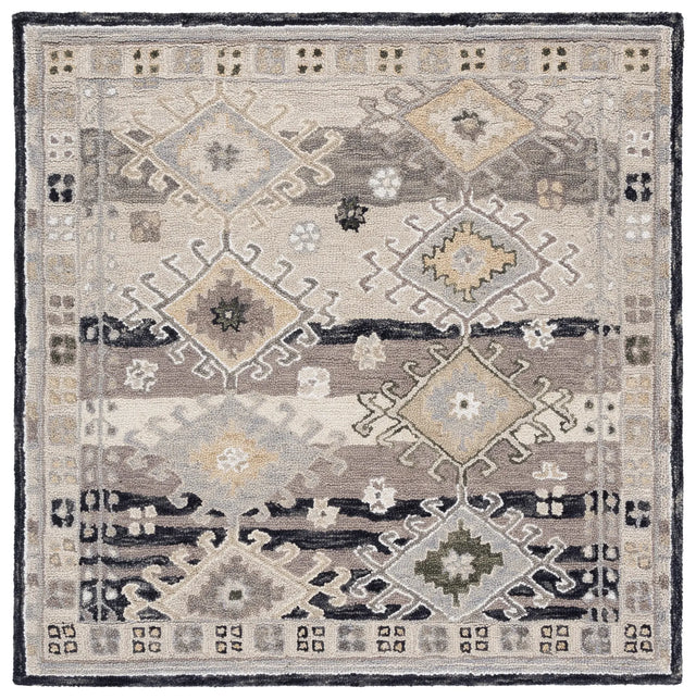 Safavieh Aspen 5'-0" x 5'-0" Rug in Charcoal / Beige