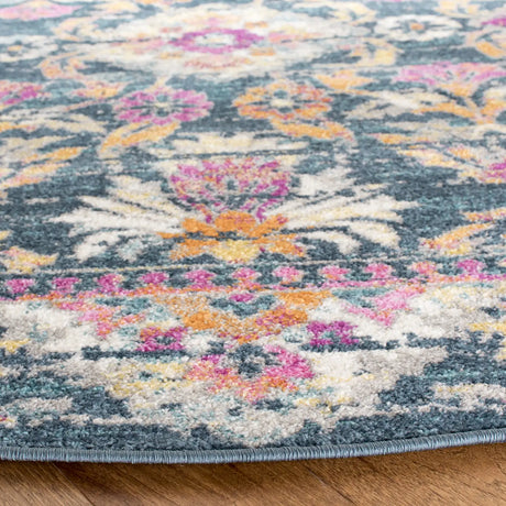 Safavieh Madison 6'-7" x 6'-7" Rug in Blue / Fuchsia