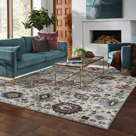 Oriental Weavers Sphinx Andorra 7129A Stone/Multi Rugs - room scene