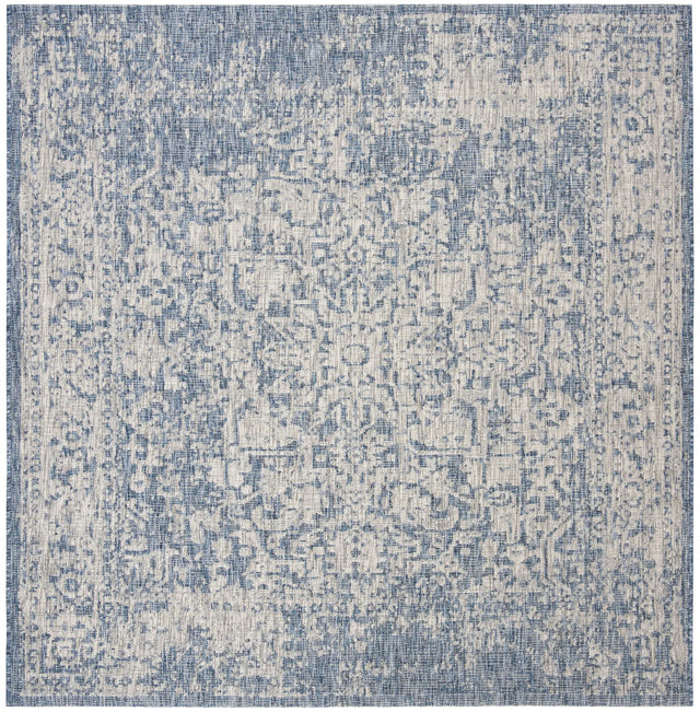 Safavieh Courtyard 6'-7" x 6'-7" Rug in Navy / Grey