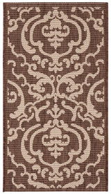 Safavieh Courtyard 2'-0" x 3'-7" Rug in Chocolate / Natural