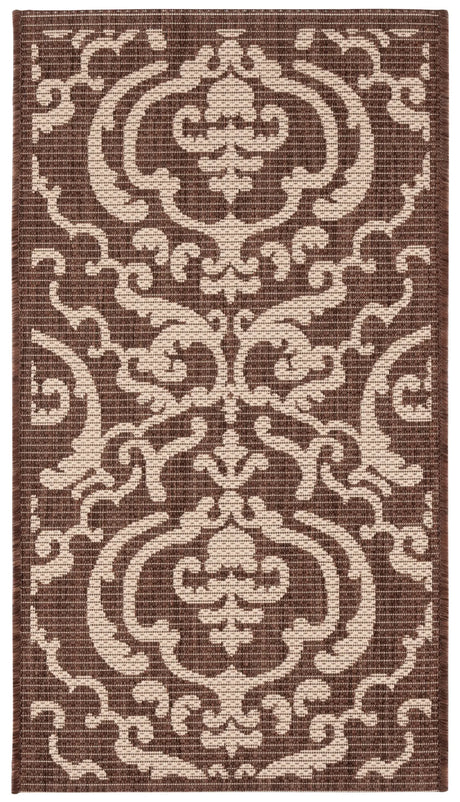 Safavieh Courtyard 2'-0" x 3'-7" Rug in Chocolate / Natural