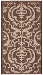 Safavieh Courtyard 2'-0" x 3'-7" Rug in Chocolate / Natural