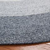 Safavieh Braided 5'-0" x 5'-0" Rug in Dark Grey / Ivory