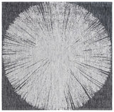 Safavieh Courtyard 6'-7" x 6'-7" Rug in Grey / Black