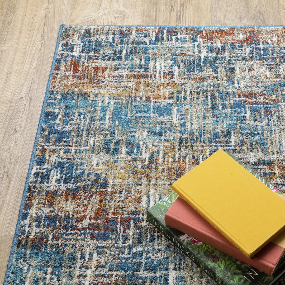 Oriental Weavers Sphinx Venice 5573X Blue/ Multi Rugs - corner detail