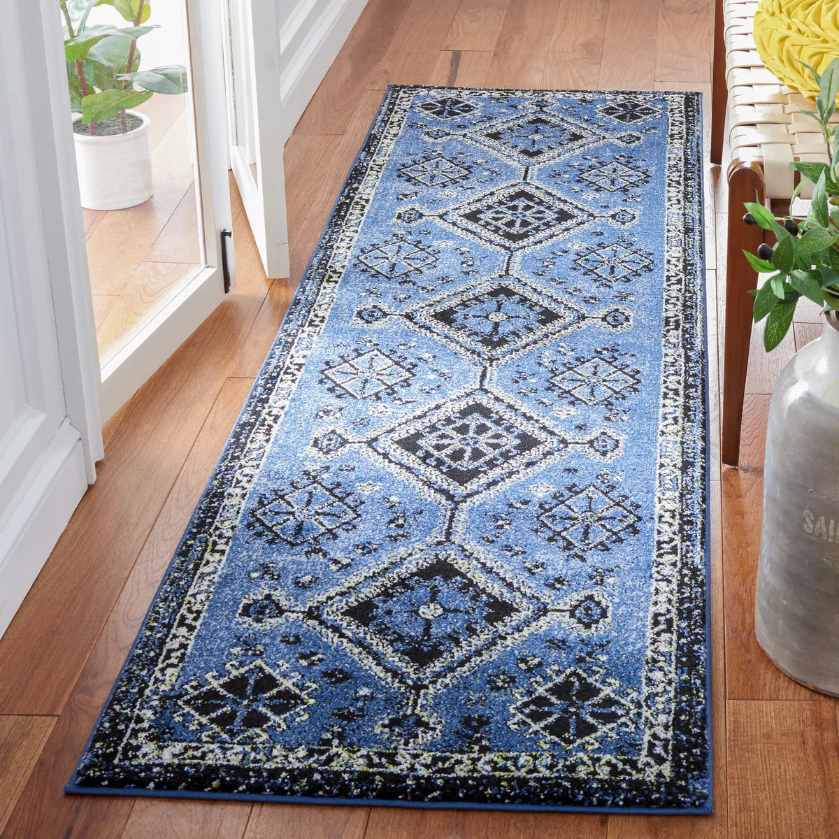 Safavieh Vintage Hamadan 2'-3" x 8'-0" Rug in Blue / Black