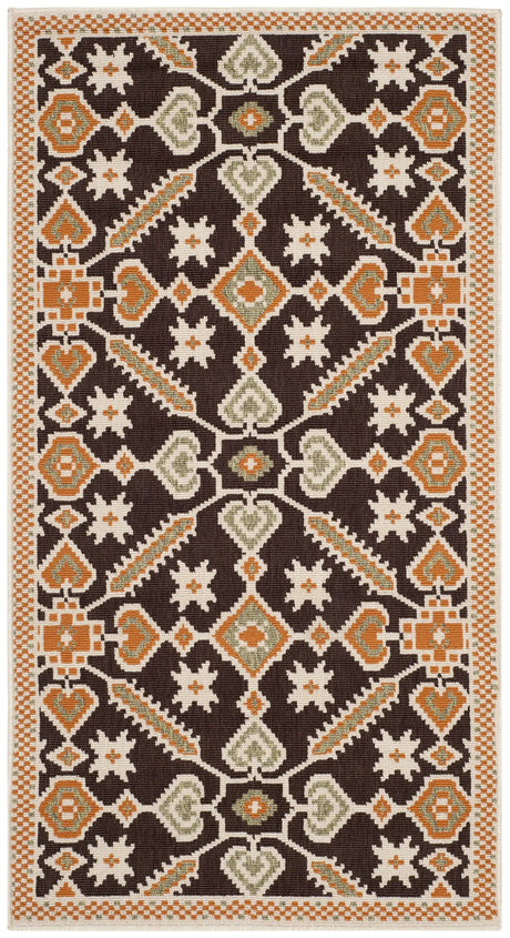 Safavieh Veranda 2'-7" x 5'-0" Rug in Chocolate / Terracotta