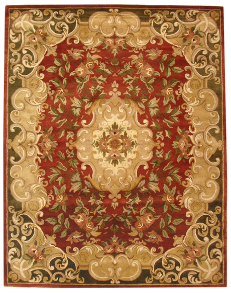 Safavieh Classic 9'-6" x 13'-6" Rug in Rust / Green