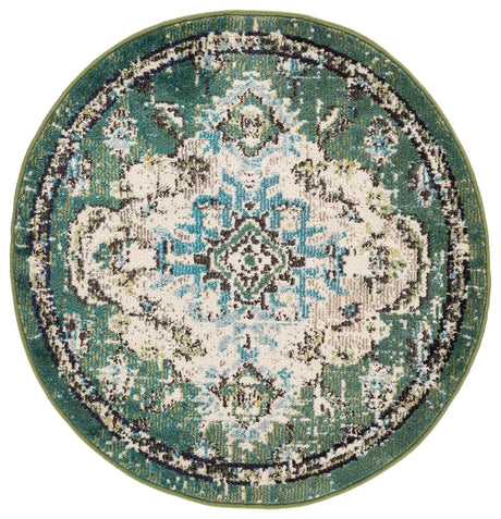 Safavieh Madison 3'-0" x 3'-0" Rug in Green / Light Blue